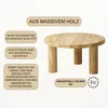 COUCHTISCH Eichenholz vollmassiv rund Naturbelassenen Produktbild-Vorschau 5