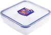 A square Lock&Lock food storage container with a blue lid and a label on top. Anteprima dell’immagine prodotto