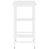 vidaXL Table d'ordinateur blanche 80x40x72 cm MDF et métal Voir les images du produit 4