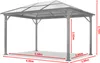Zahradní altán 3x4 m ve vzhledu dřeva - Hardtop s Náhled obrázku produktu 3