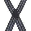 Hosenträger Schwarz Weiß Muster X Form 5 cm Produktbild-Vorschau 5