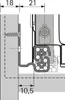 Hettich 9217483, 30 kg, Ocel, 470 mm, 20 kusů Náhled obrázku produktu 2