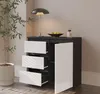 Komoda 80 Cm Antracyt / Biały Mat 3 Szuflady, 1 Drzwi, 1 Podgląd zdjęcia produktu 5