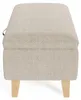 Livingandhome Polsterhocker mit Stauraum & Holzbeinen – Produktbild-Vorschau 5