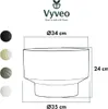 Vyveo - Blumentopf Luno - Weiß - 35x24 Produktbild-Vorschau 3