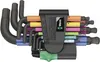 A set of Wera Hex-Plus L-keys with colored handles and a holder, arranged diagonally. Anteprima dell’immagine prodotto