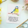 Mr. & Mrs. Panda Postkarte Vogel Blaumeise - Weiß - Produktbild-Vorschau 2