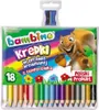 A package of 18 colored pencils with a sharpener on top, featuring a cartoon squirrel. Anteprima dell’immagine prodotto