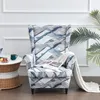 (Šedá) křídlo židle slipcovers, elastické křídlo židle Náhled obrázku produktu 6