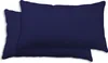2er Set Kissenbezug Kissenhülle 40x80 cm navy blau Uni Produktbild-Vorschau 1