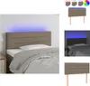 vidaXL LED Kopfteil Taupe 100x5x78/88 cm Stoff -  Kopf- & Produktbild-Vorschau 1