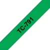 Brother TC-791 Etiketten erstellendes Band Schwarz auf grün Produktbild-Vorschau 1