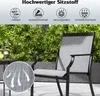 Outdoor chairs with a green hedge in the background. Produktbild-Vorschau