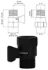G1/2 Absperrventil Messing-Wasserregelventil Schwarzes Produktbild-Vorschau 7
