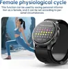 A woman doing yoga next to a smartwatch displaying a female physiological cycle tracker. Náhled obrázku produktu