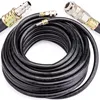 A coiled black pneumatic hose with silver and gold connectors on a white background. Produktbild-Vorschau