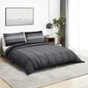 vidaXL Set di biancheria da letto grigio scuro 140x200 cm Anteprima dell’immagine prodotto 2