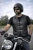 PAULGOS gilet in pelle biker cowl club waistcoat chopper Anteprima dell’immagine prodotto 9