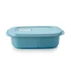 A blue food storage container with a lid, shown from the front on a white background. Produktbild-Vorschau
