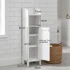 Badezimmerschrank schmales Badregal Weiß 20 x 20 x 80 cm Produktbild-Vorschau 3