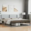 vidaXL Postel s čelem kovová černá 200x200 cm Náhled obrázku produktu 2