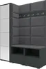 Garderoben-Set Nela II mit Spiegel, Polstergarderobe mit Produktbild-Vorschau 1