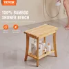 Banc de douche VEVOR en bambou, 48,6 x 28,6 x 46,6 cm, Voir les images du produit 2