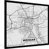 MuchoWow® Gerahmtes Poster Weimar - Karte - Deutschland - Produktbild-Vorschau 1