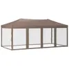 vidaXL Partyzelt Faltbar mit Seitenwänden Taupe 3x6 m -  Produktbild-Vorschau 11