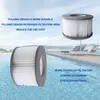 Two whirlpool filters are shown, one in the foreground and one in the background, with a swimming pool and lounge chairs in the background. Produktbild-Vorschau