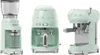 Three Smeg coffee appliances are displayed side-by-side against a white background. Náhled obrázku produktu