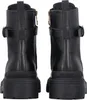 A pair of black leather boots shown from the back. Podgląd zdjęcia produktu