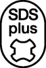 A graphic symbol with text indicating SDS-plus. Produktbild-Vorschau