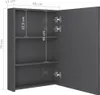 vidaXL Armoire à miroir LED pour salle de bain Gris Voir les images du produit 8