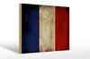 Holzschild Flagge Frankreich, 30x20 cm, Holzschilder Fahne Produktbild-Vorschau 1