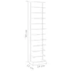 vidaXL Wieszak na ręczniki biały 24x12x96 cm stalowy Podgląd zdjęcia produktu 7