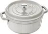 Staub Gusseisen Cocotte Kochtopf, Weißer Trüffel, Rund, 20 Produktbild-Vorschau 1