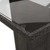 7-tlg. Garten-Essgruppe mit Kissen Schwarz Poly Rattan Produktbild-Vorschau 8