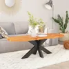 Piano tavolo vidaXL 100x40x3,8 cm ovale in legno massello Anteprima dell’immagine prodotto 1