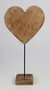 Dekoherz mit Stick auf Sockel ca. 45x22x10 cm aus Mangoholz Produktbild-Vorschau 1