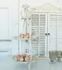 Zauberhafte Etagere mit Krone im antiqueweiß Shabby Chic Produktbild-Vorschau 1