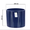 Bloempot met binnenpot, donkerblauw, rond, diameter 12,5 Productafbeelding-voorbeeld 3