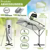 tillvex® Hliníkový slunečník obdélníkový Ø 330 cm šedý + Náhled obrázku produktu 2