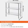 SucceBuy 18 x 36 x 34 Zoll Edelstahl-Arbeitstisch zur Produktbild-Vorschau 7