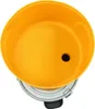 Top-down view of an orange funnel attached to a metal base. Podgląd zdjęcia produktu