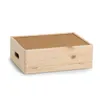 A wooden storage box with a lid, shown from a side angle against a white background. Anteprima dell’immagine prodotto