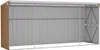 An empty, open-sided garden shed made of galvanized steel with brown side panels. Náhled obrázku produktu