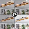 Centola dimmbare Deckenlampe aus Metall/Holz/Kunststoff in Produktbild-Vorschau 2