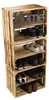 3 x Schuhschrank Schuhregal aus geflammten Holzkisten Produktbild-Vorschau 1