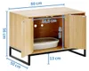 Katzenklo Schrank # CT05 Katzentoilette Holz Metall schwarz Produktbild-Vorschau 5